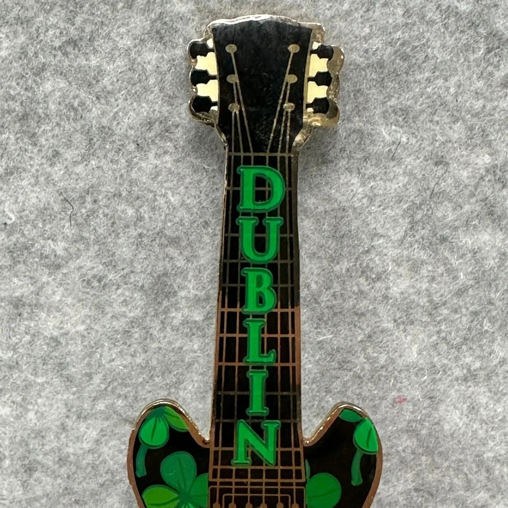 Hard Rock Cafe Dublin Guitar Bottle Opener Shamrocks St Patricks Day Collectible